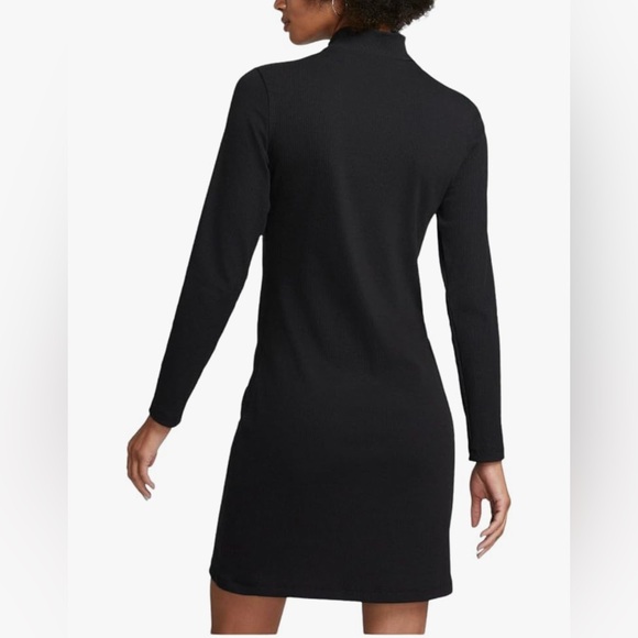 Nike Long Sleeve Mock Neck Ribbed Dress - Picture 2 of 10